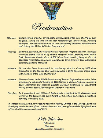 Proclamation #24 - Crain