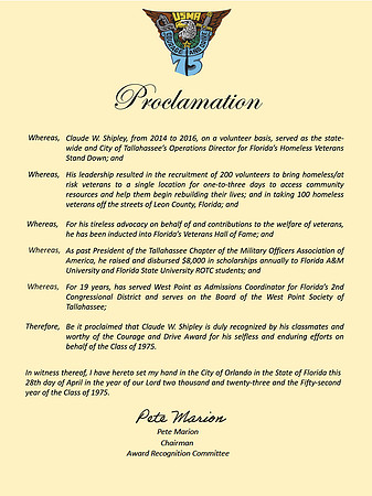 Proclamation  #18 - Shipley