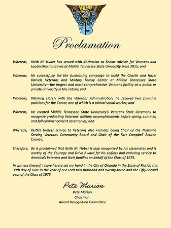 Proclamation #19 - Huber