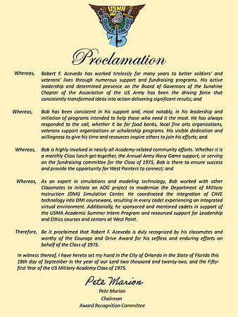 Proclamation #15 - Acevedo